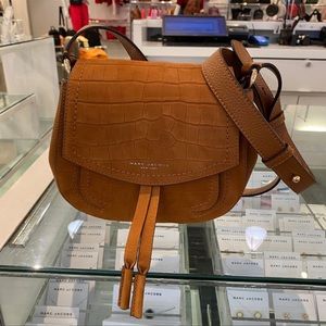 Marc Jacobs Maverick croc print saddle bag! EUC